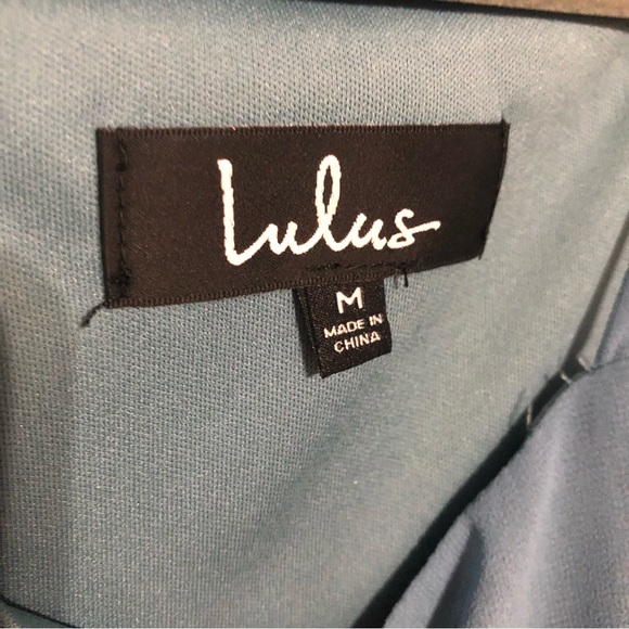 NWT Lulu's Lifetime Memories Lace Slate Blue Maxi Dress‎ Skirt Set - Picture 6 of 11